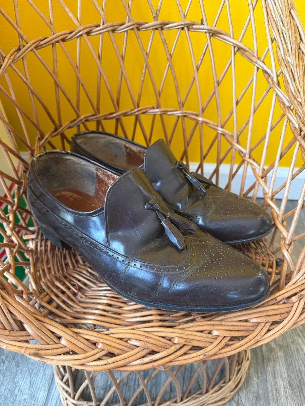Sunday Sale!!!!! Pierre Hardy Rubber Sole Brown Leather Loafers Size US 8
